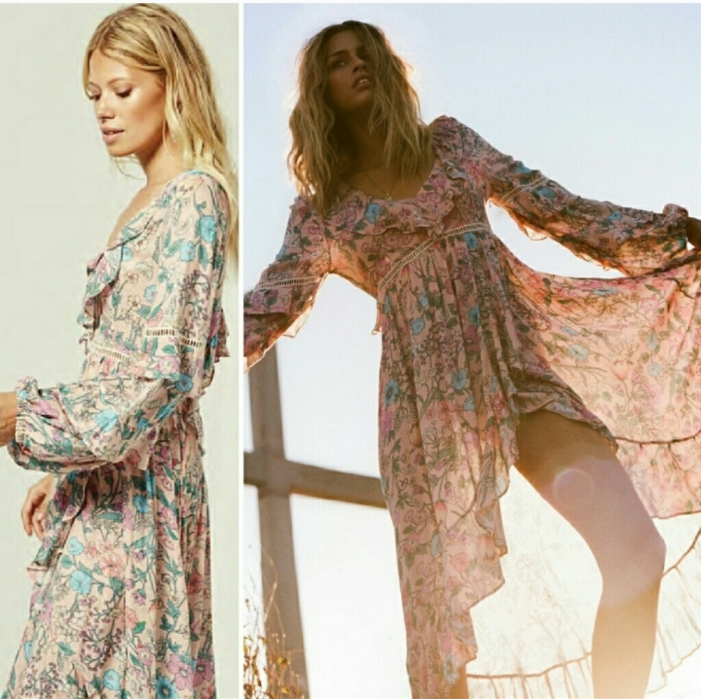 Sayulita Frill Gown Maxi Dress Musk Spell Designs - Picture 8 of 16